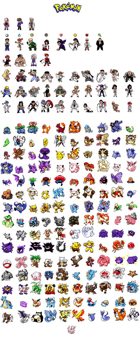 pokemon sprite gallery|pokemon menu sprites.